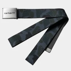 Accessoires|Accessoires>Carhartt WIP Clip Belt Chrome Camo Duck, Grey