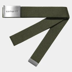 Accessoires|Accessoires>Carhartt WIP Clip Belt Chrome Office Green