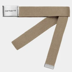 Accessoires|Accessoires>Carhartt WIP Clip Belt Chrome Leather