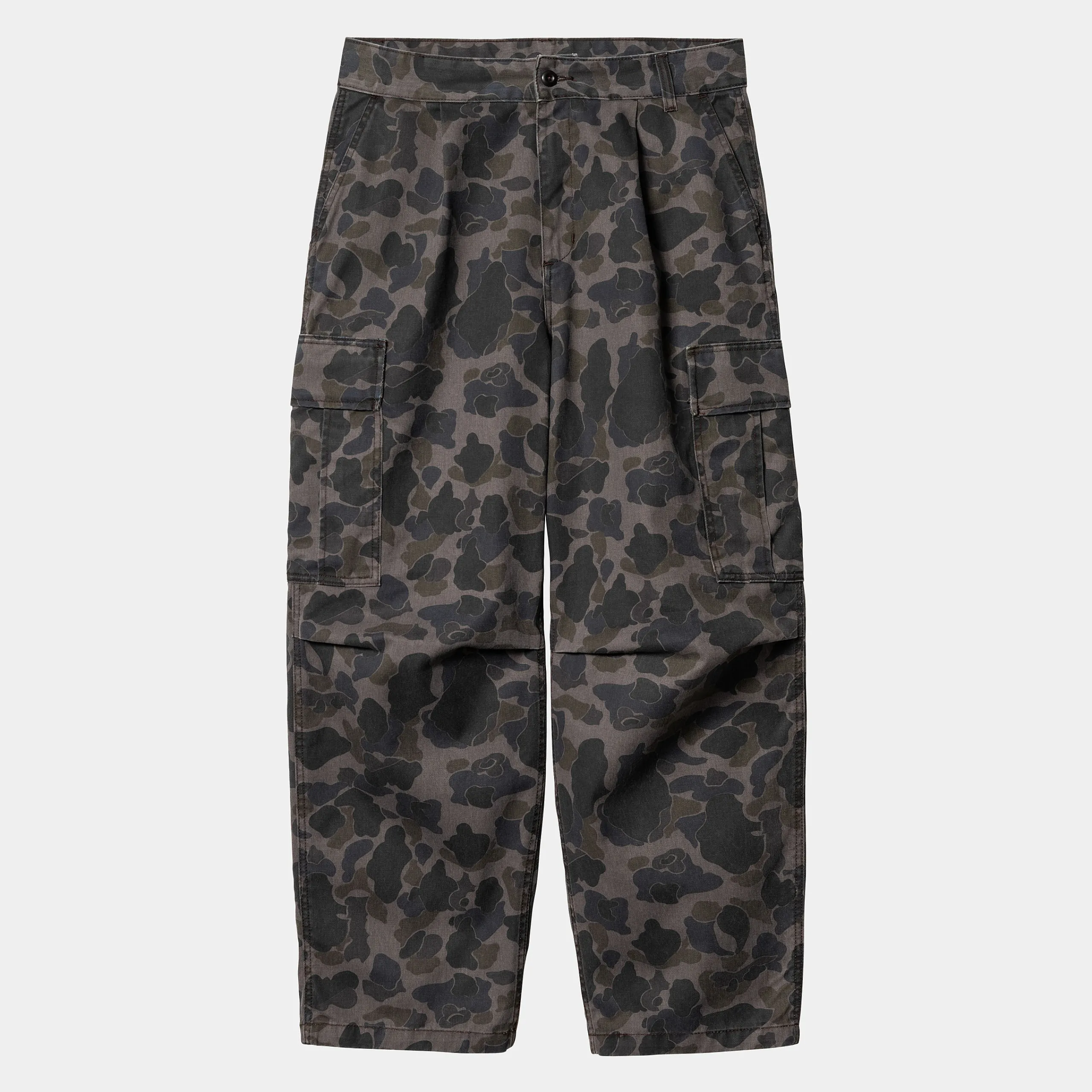 Hosen>Carhartt WIP Cole Cargo Pant Camo Duck, Grey