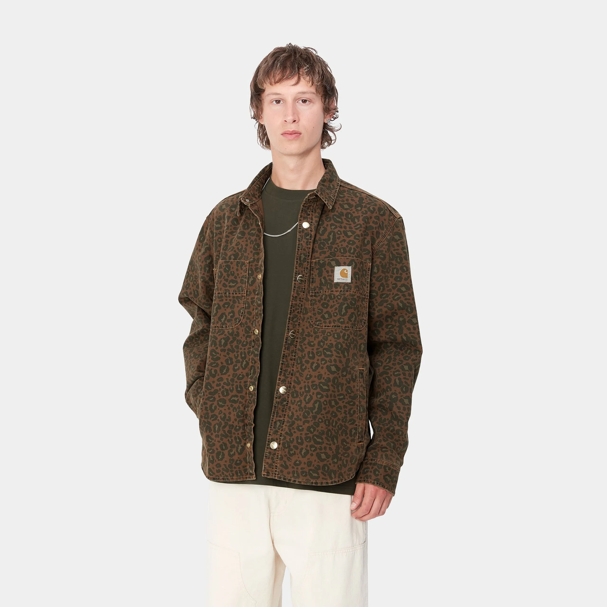 Jacken & Mäntel|Hemden>Carhartt WIP Conro Shirt Jac Camo Leo, Tamarind / Tamarind