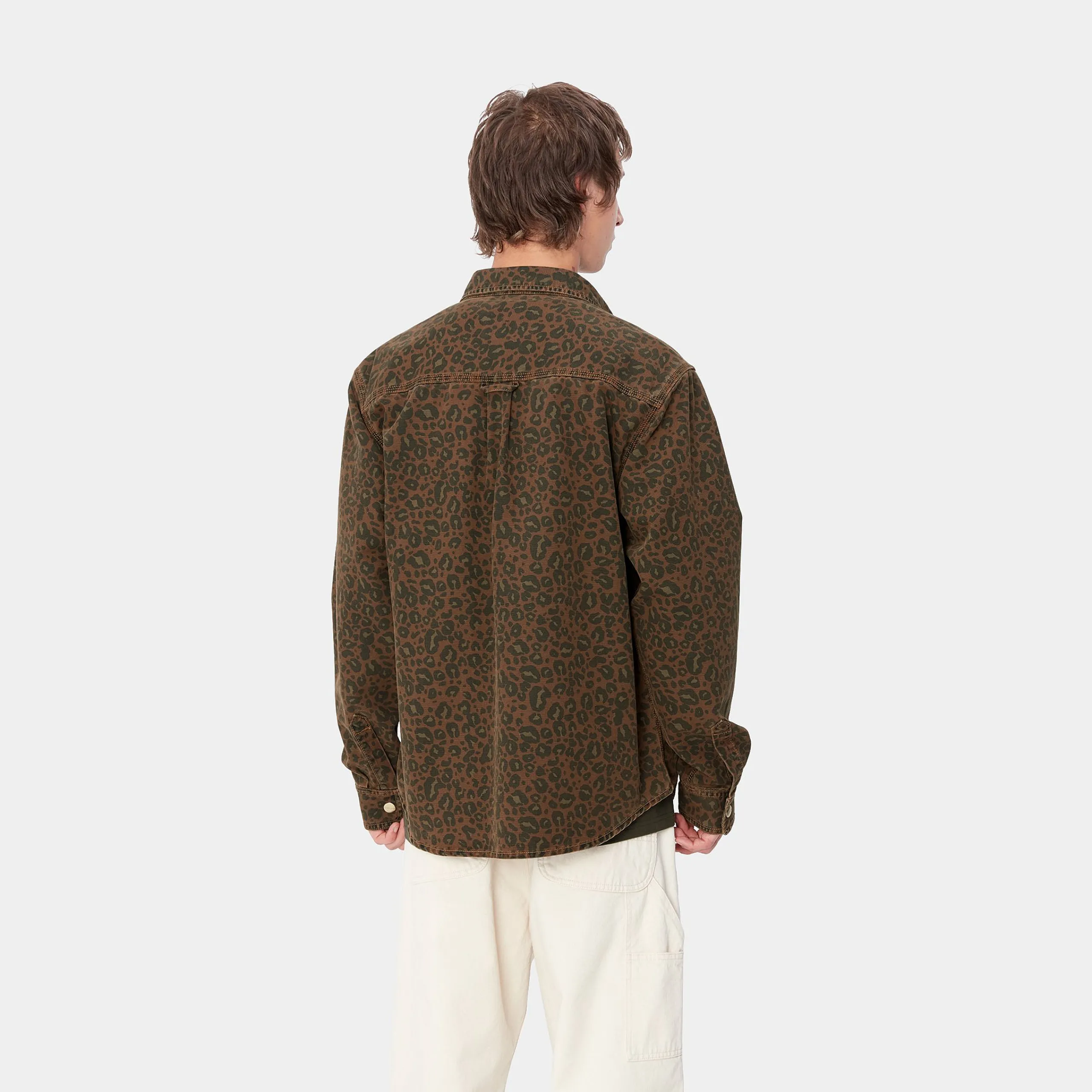 Jacken & Mäntel|Hemden>Carhartt WIP Conro Shirt Jac Camo Leo, Tamarind / Tamarind