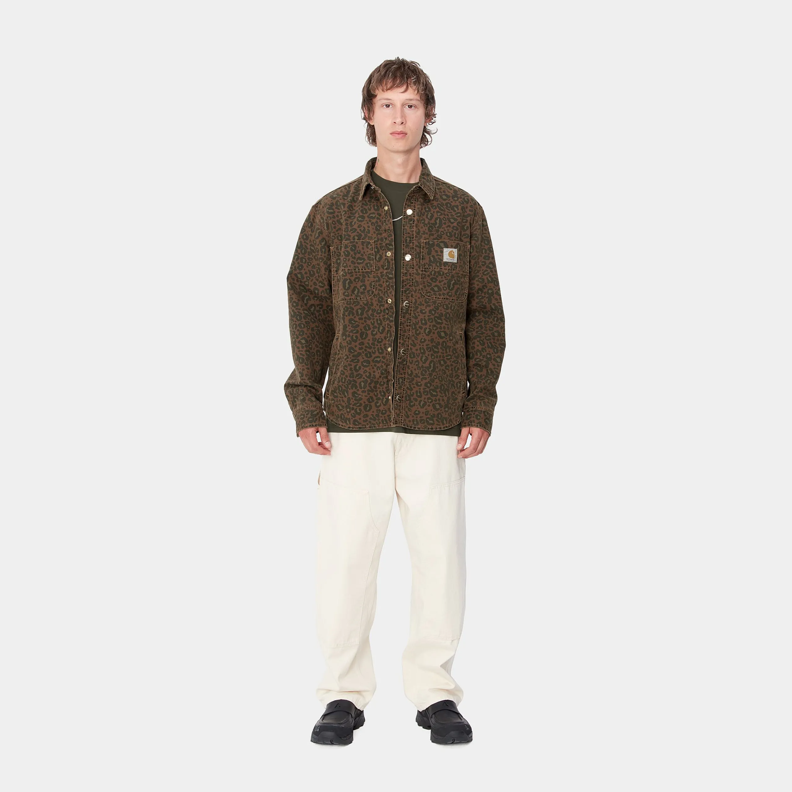 Jacken & Mäntel|Hemden>Carhartt WIP Conro Shirt Jac Camo Leo, Tamarind / Tamarind