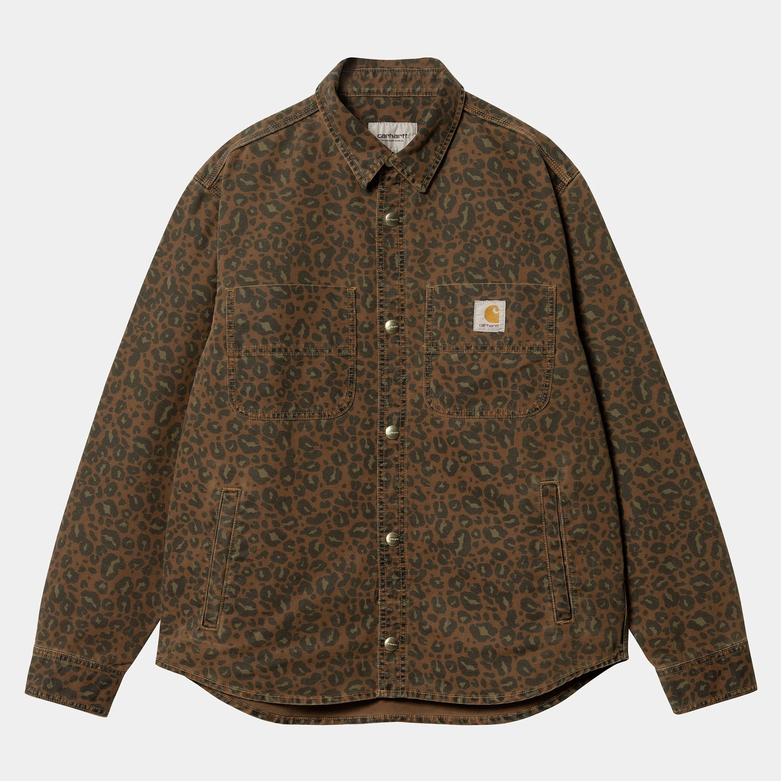 Jacken & Mäntel|Hemden>Carhartt WIP Conro Shirt Jac Camo Leo, Tamarind / Tamarind