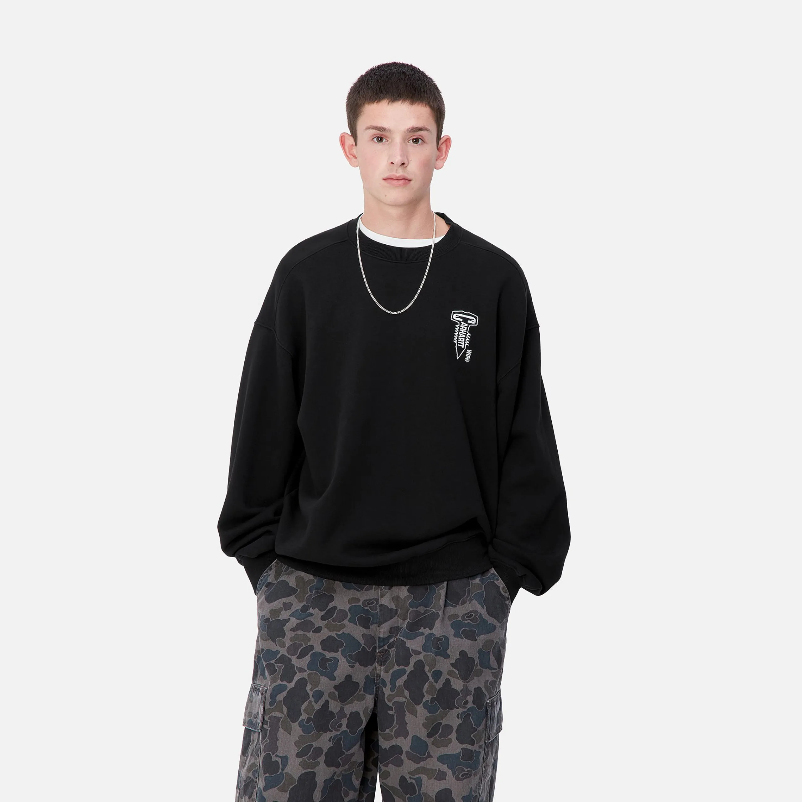 Sweats>Carhartt WIP Cross Screw Sweat Black / White