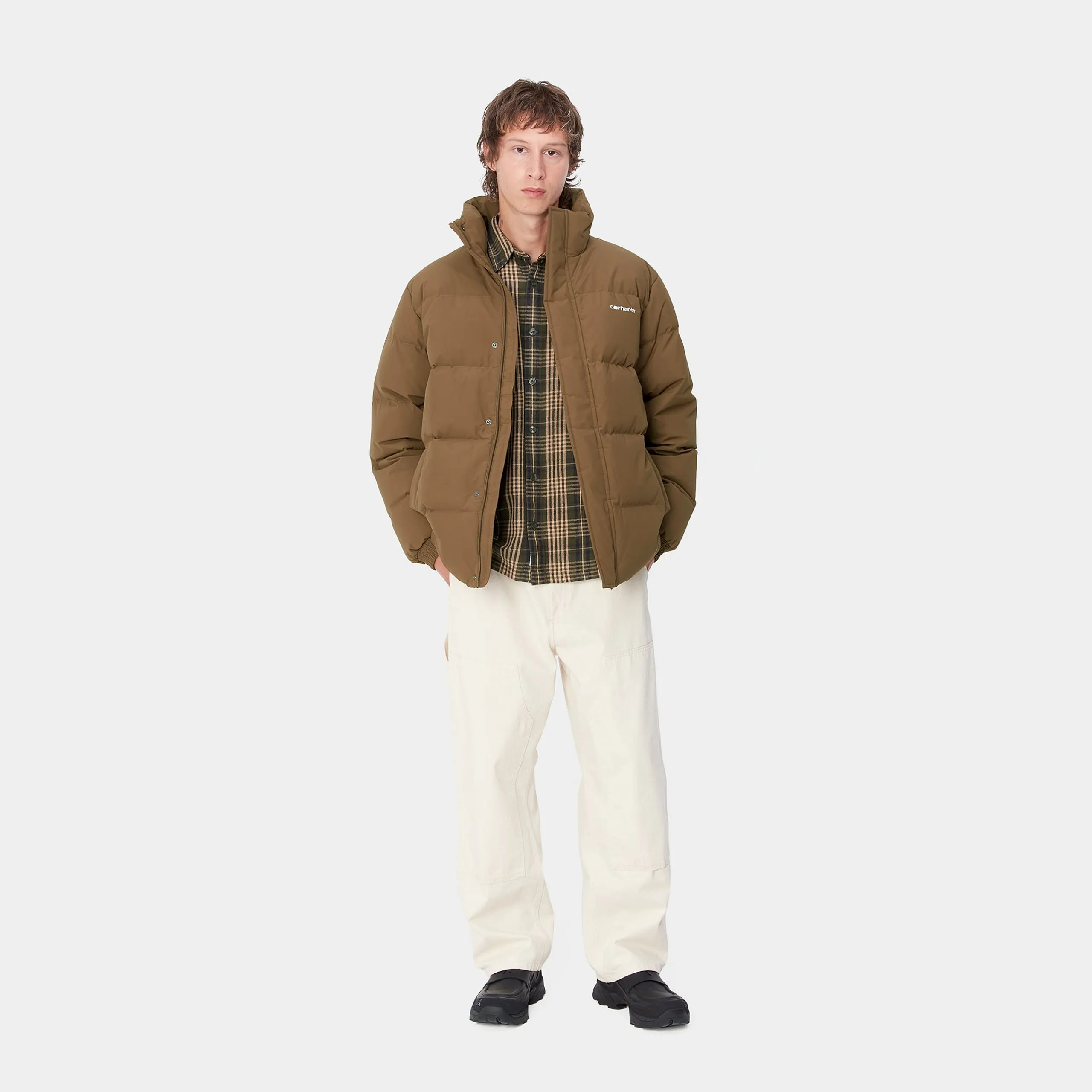 Jacken & Mäntel>Carhartt WIP Danville Jacket Chocolate / White