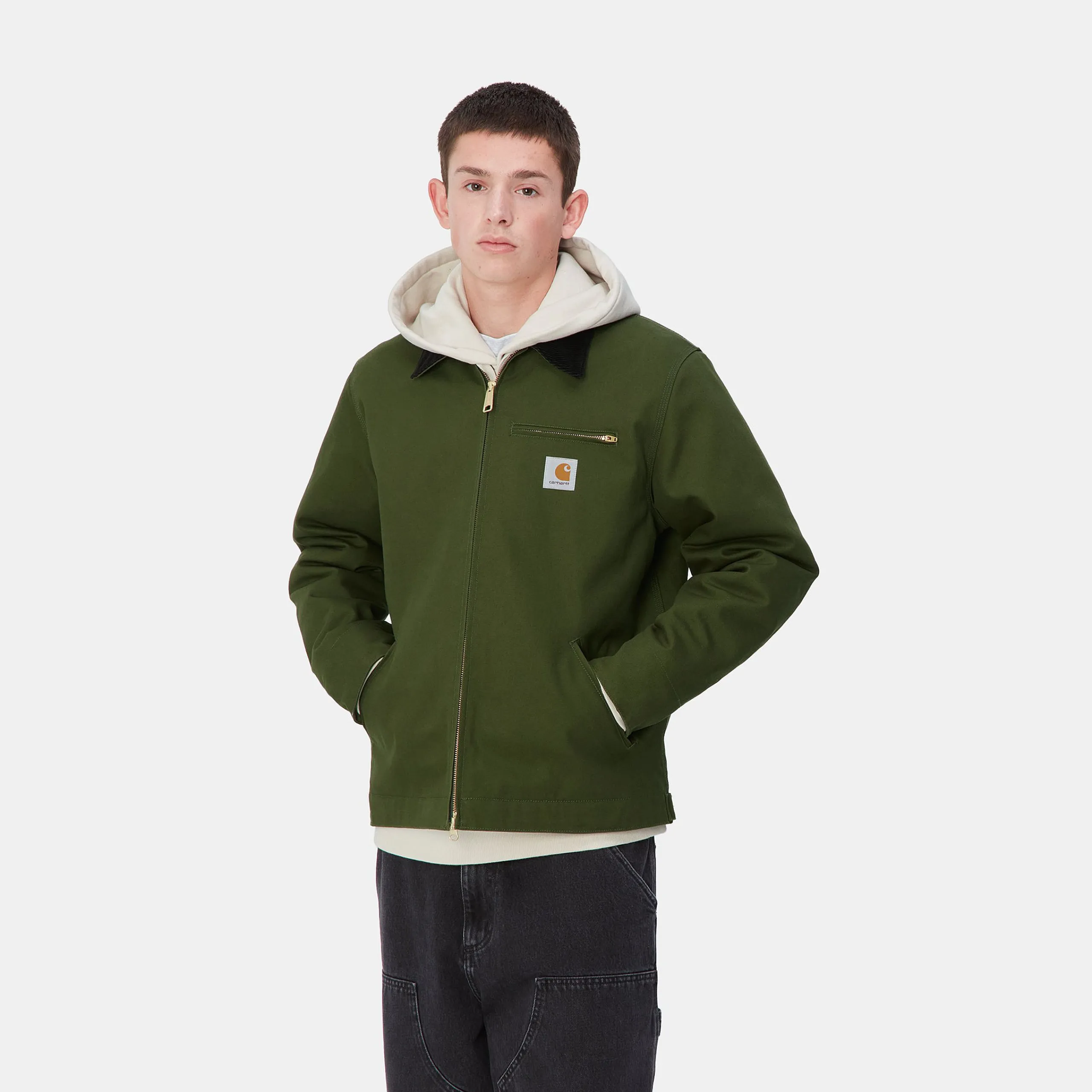 Jacken & Mäntel>Carhartt WIP Detroit Jacket (Winter) Tarragon / Black