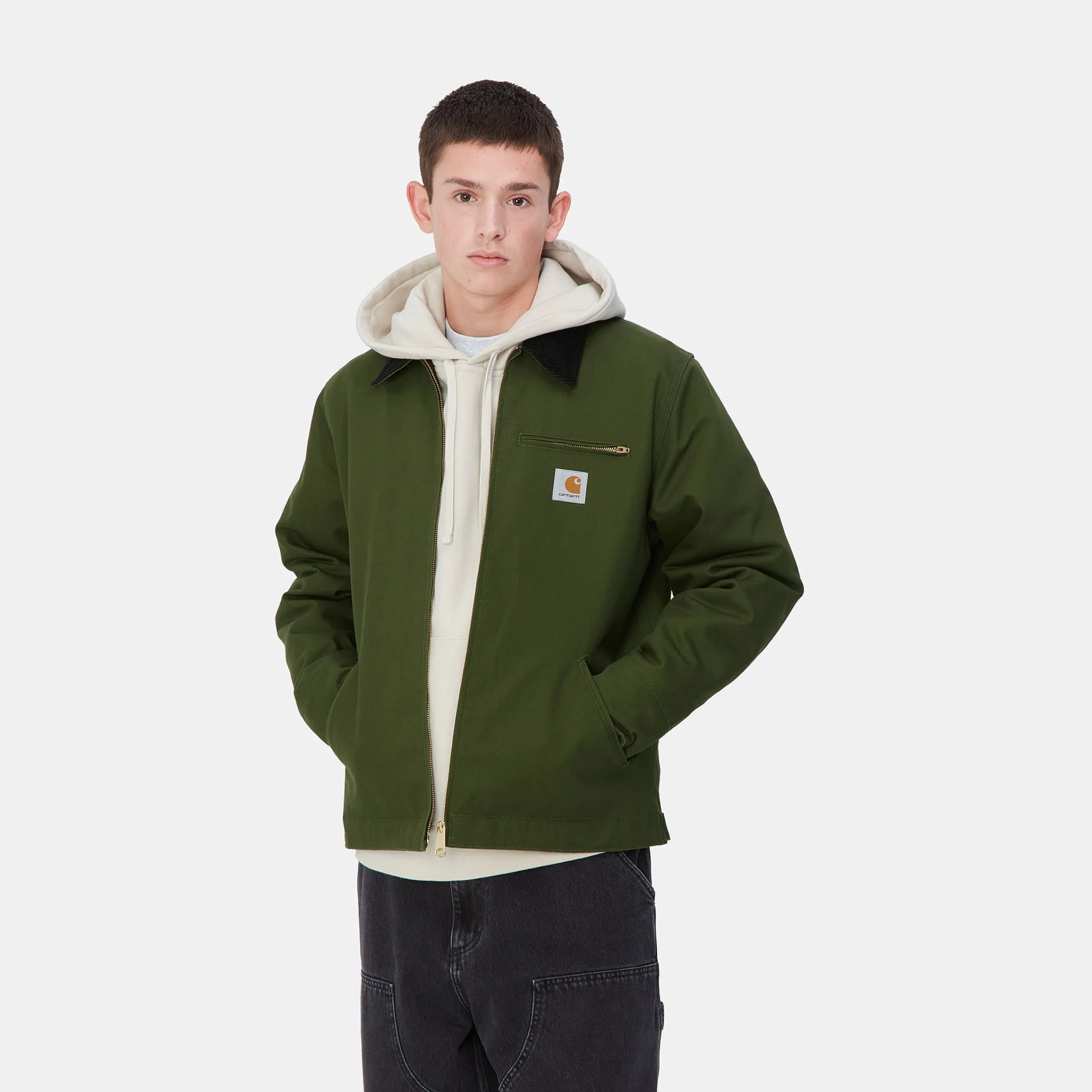 Jacken & Mäntel>Carhartt WIP Detroit Jacket (Winter) Tarragon / Black