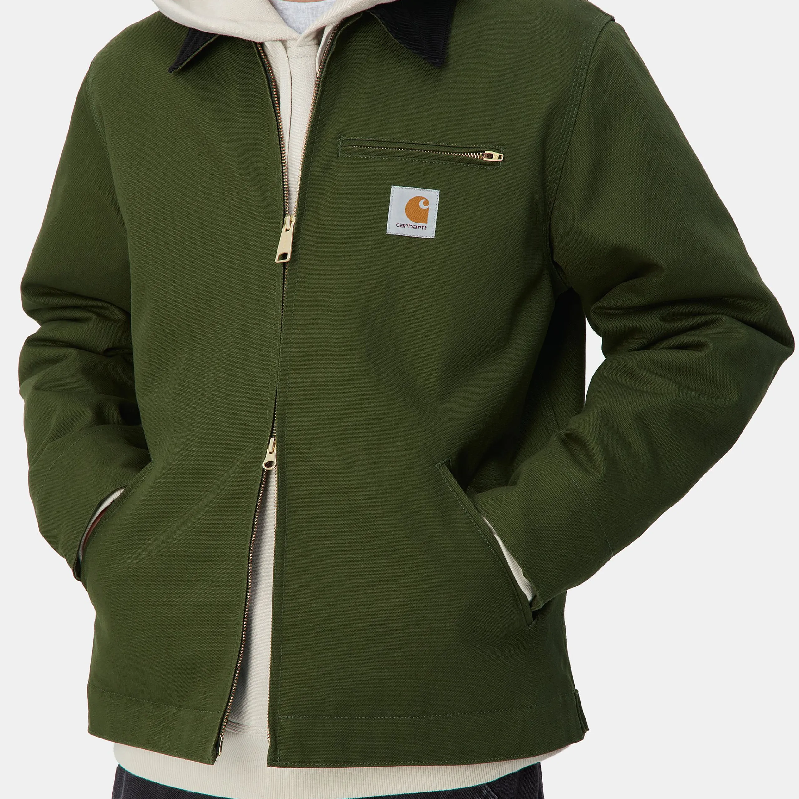 Jacken & Mäntel>Carhartt WIP Detroit Jacket (Winter) Tarragon / Black
