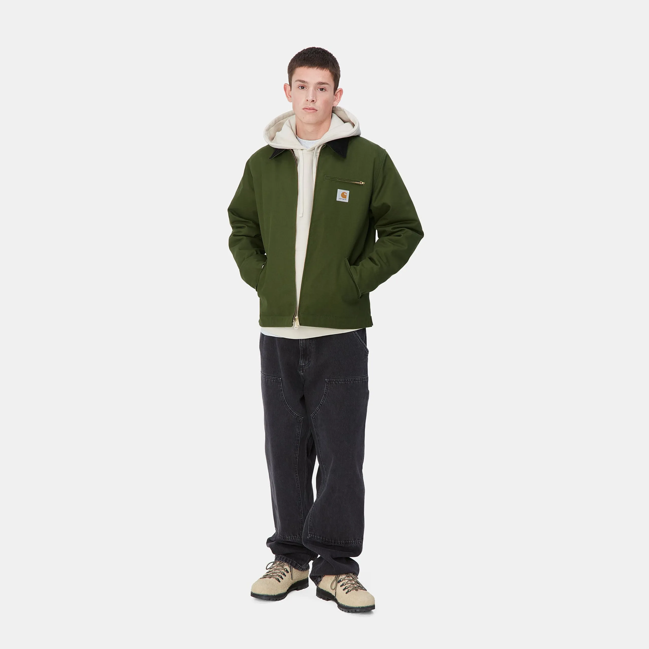 Jacken & Mäntel>Carhartt WIP Detroit Jacket (Winter) Tarragon / Black