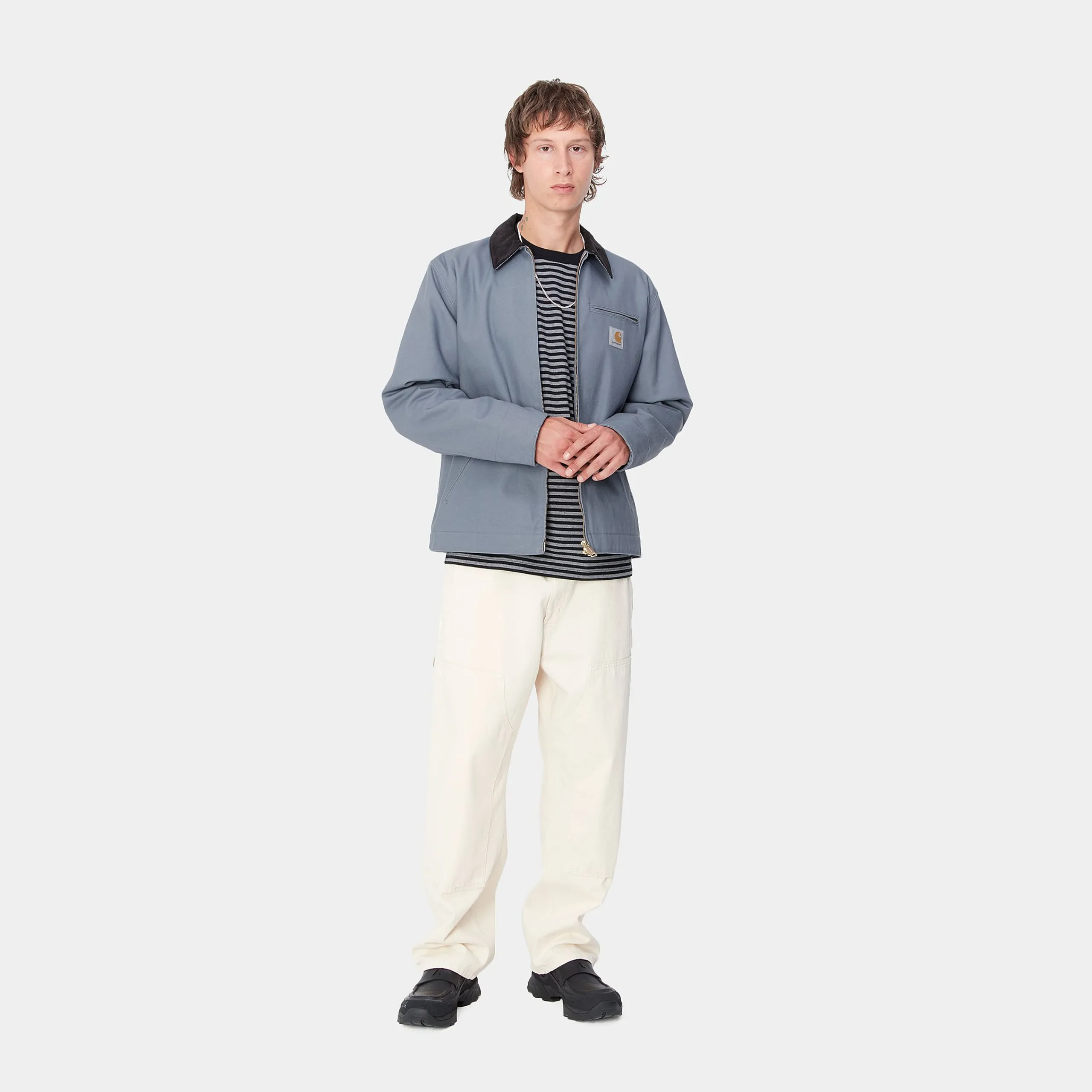 Jacken & Mäntel>Carhartt WIP Detroit Jacket (Winter) Dove Grey / Black