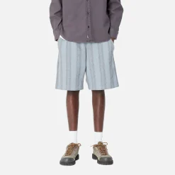 Shorts & Badehosen>Carhartt WIP Dodson Short Dodson Stripe, Misty Sky