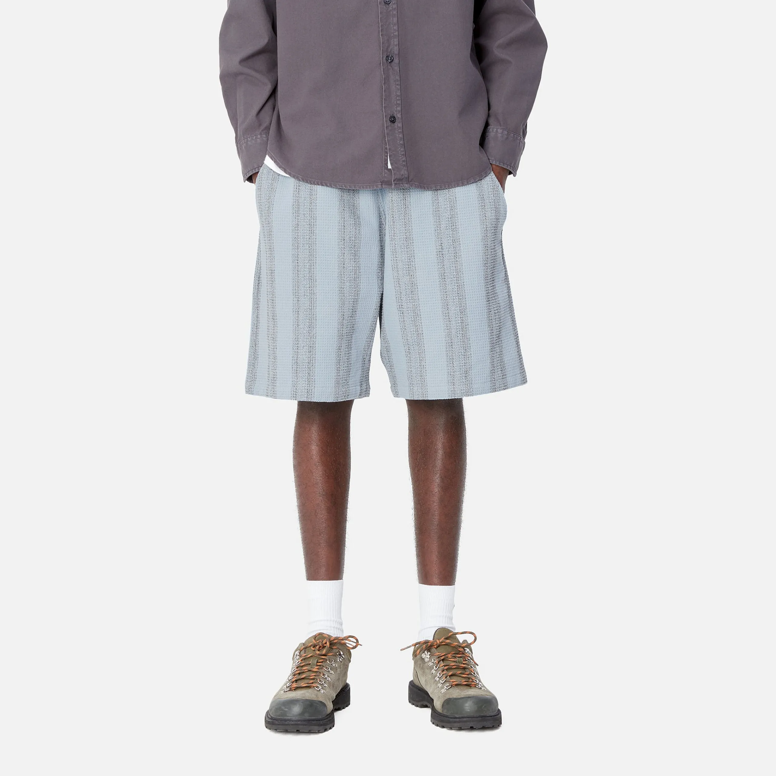 Shorts & Badehosen>Carhartt WIP Dodson Short Dodson Stripe, Misty Sky