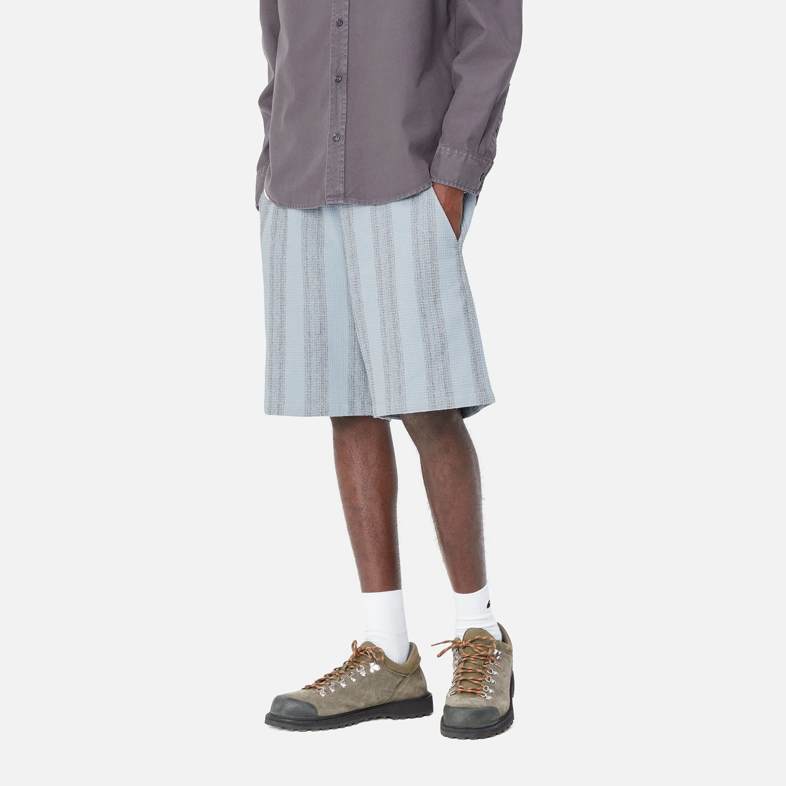 Shorts & Badehosen>Carhartt WIP Dodson Short Dodson Stripe, Misty Sky