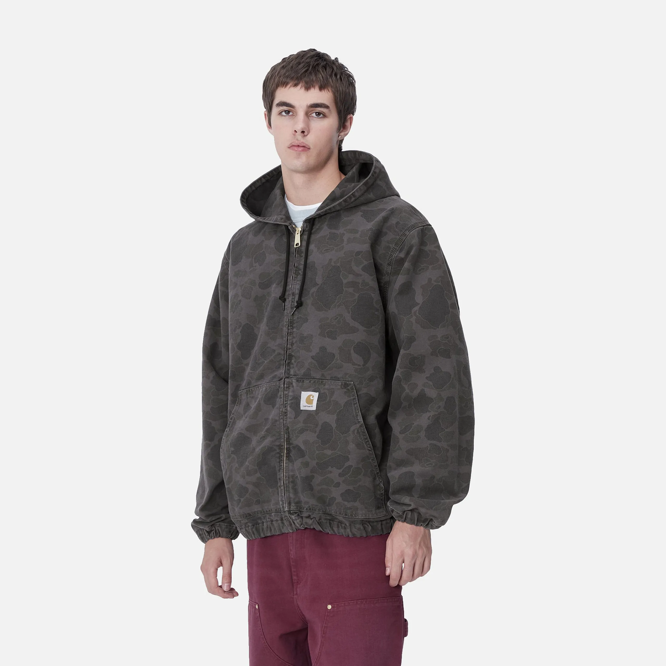 Jacken & Mäntel>Carhartt WIP Duck Active Jacket Camo Duck, Green / Graphite