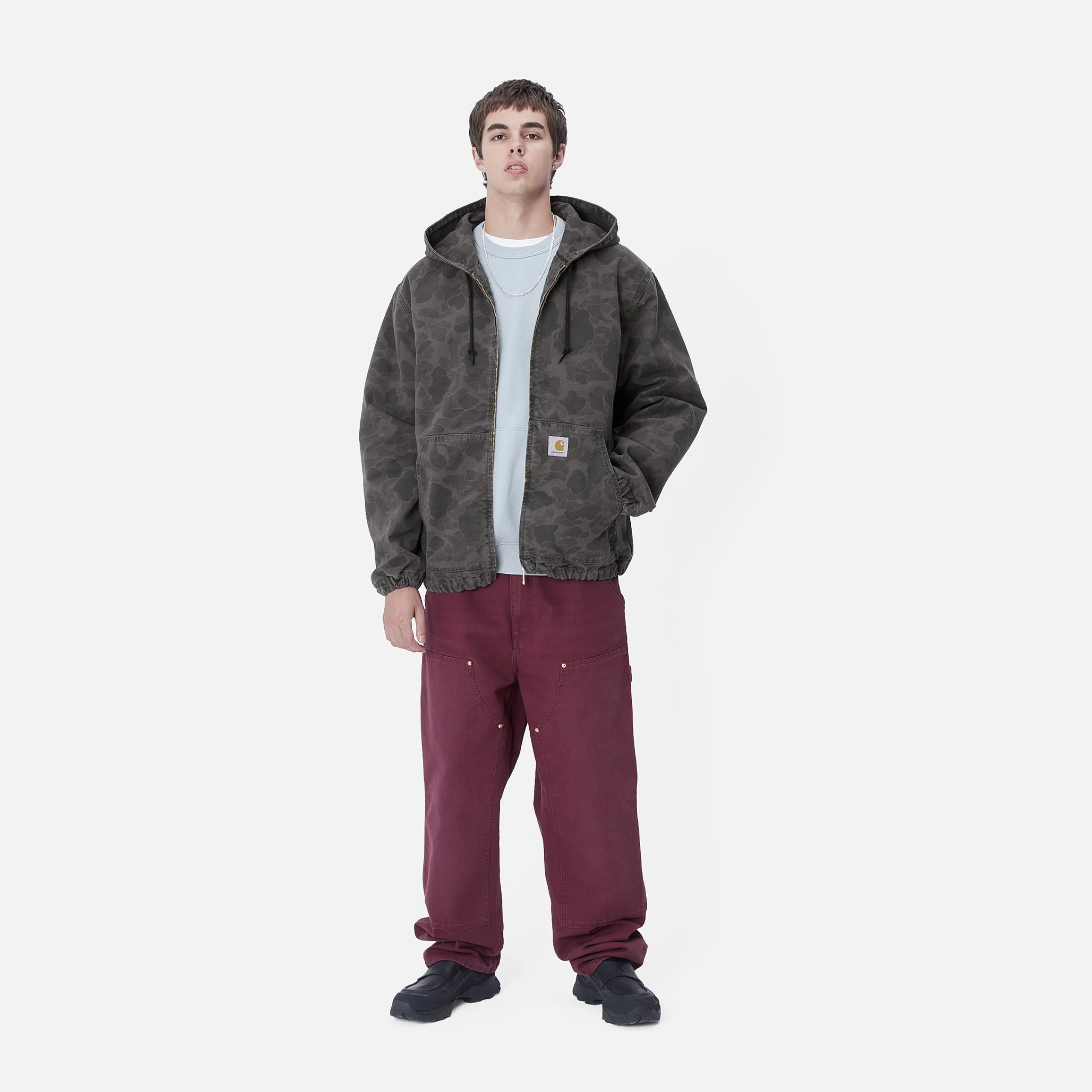Jacken & Mäntel>Carhartt WIP Duck Active Jacket Camo Duck, Green / Graphite