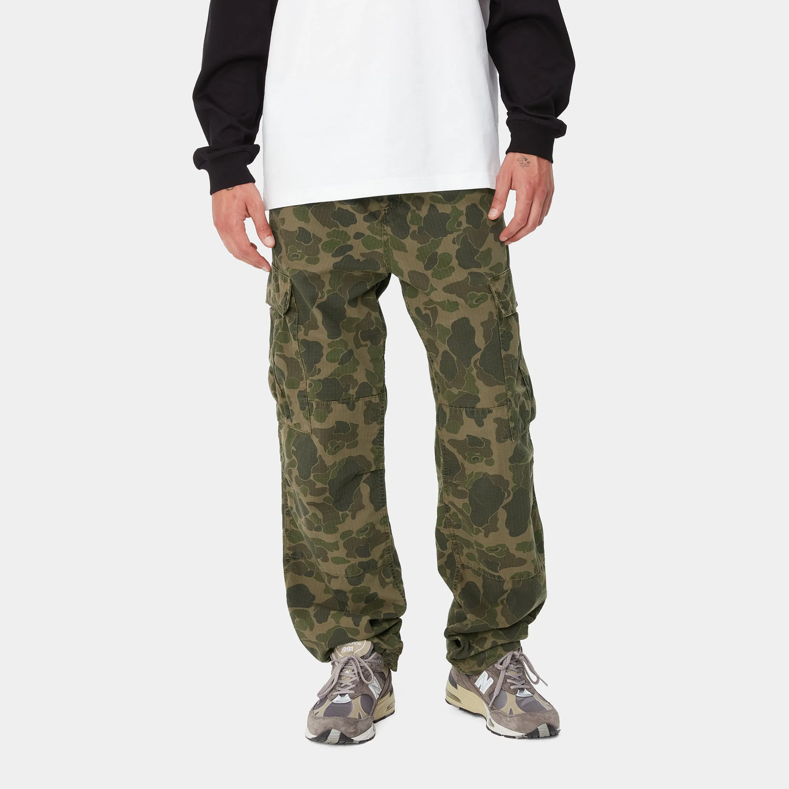 Hosen>Carhartt WIP Duck Cargo Pant Camo Duck Green / Office Green