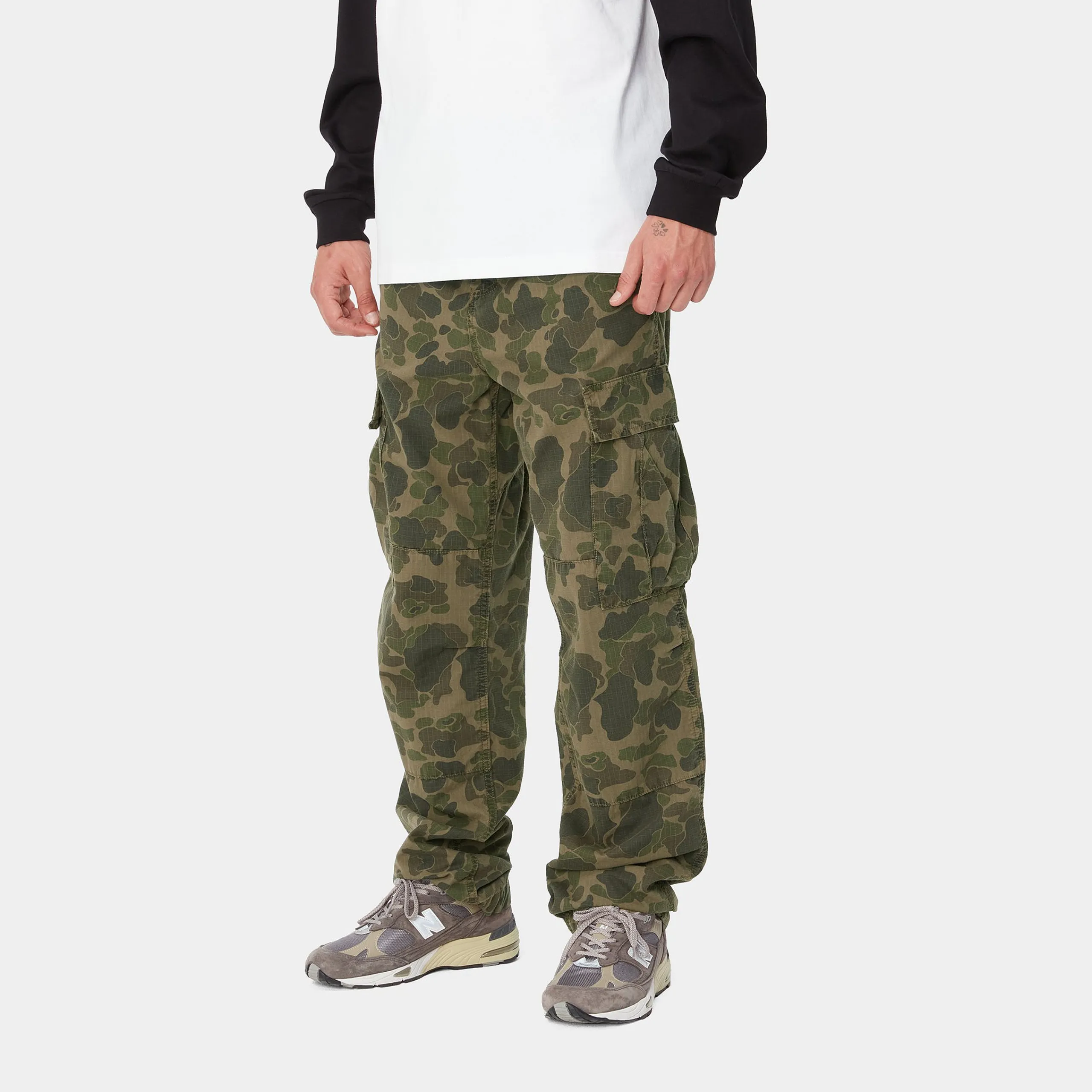 Hosen>Carhartt WIP Duck Cargo Pant Camo Duck Green / Office Green