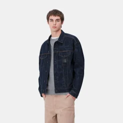 Denim|Jacken & Mäntel>Carhartt WIP Duck Helston Jacket Camo Duck, Blue