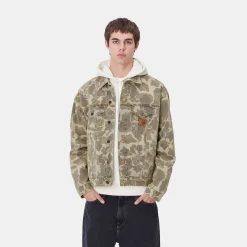 Jacken & Mäntel|Denim>Carhartt WIP Duck Helston Jacket Camo Duck, Black