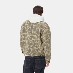 Jacken & Mäntel|Denim>Carhartt WIP Duck Helston Jacket Camo Duck, Black
