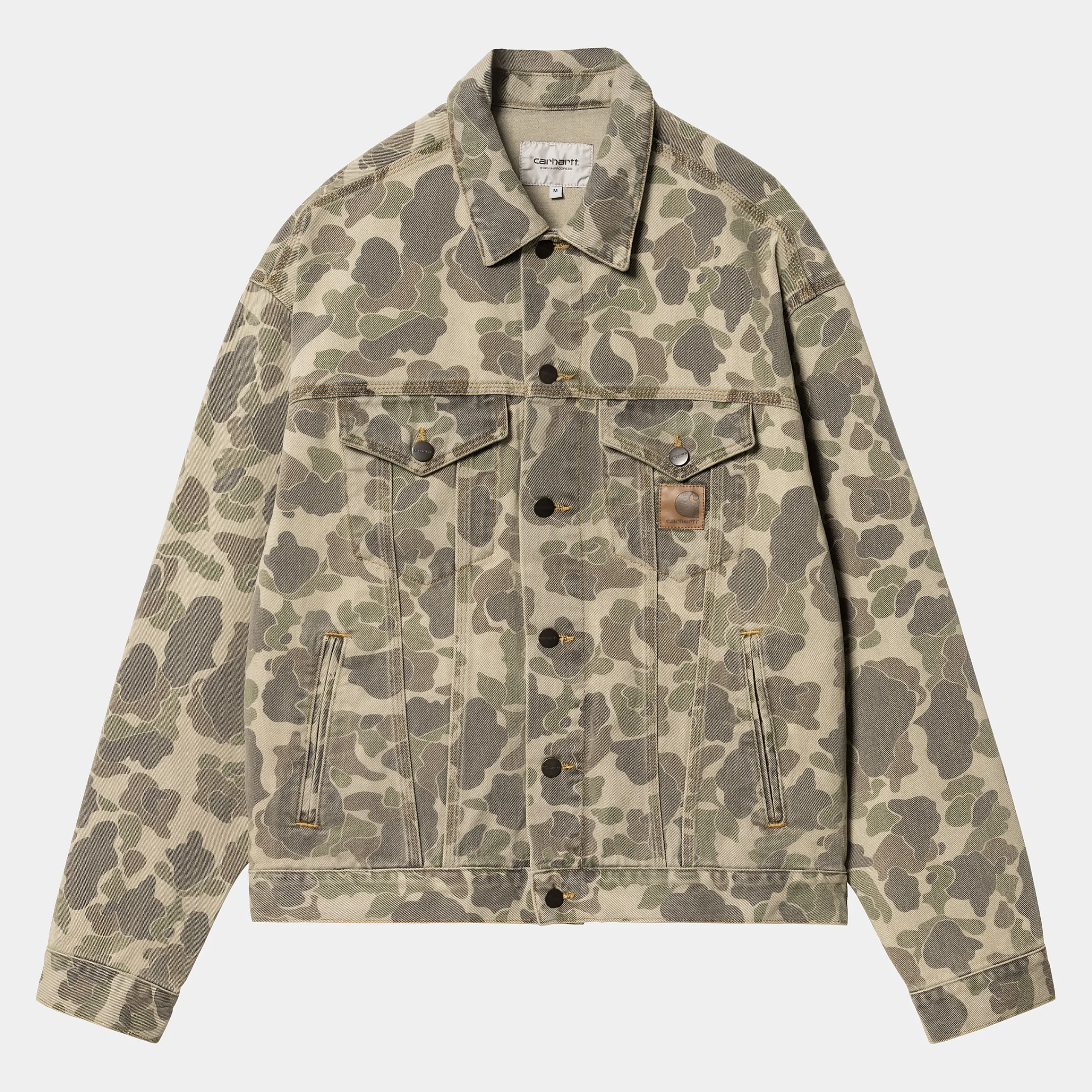 Jacken & Mäntel|Denim>Carhartt WIP Duck Helston Jacket Camo Duck, Black