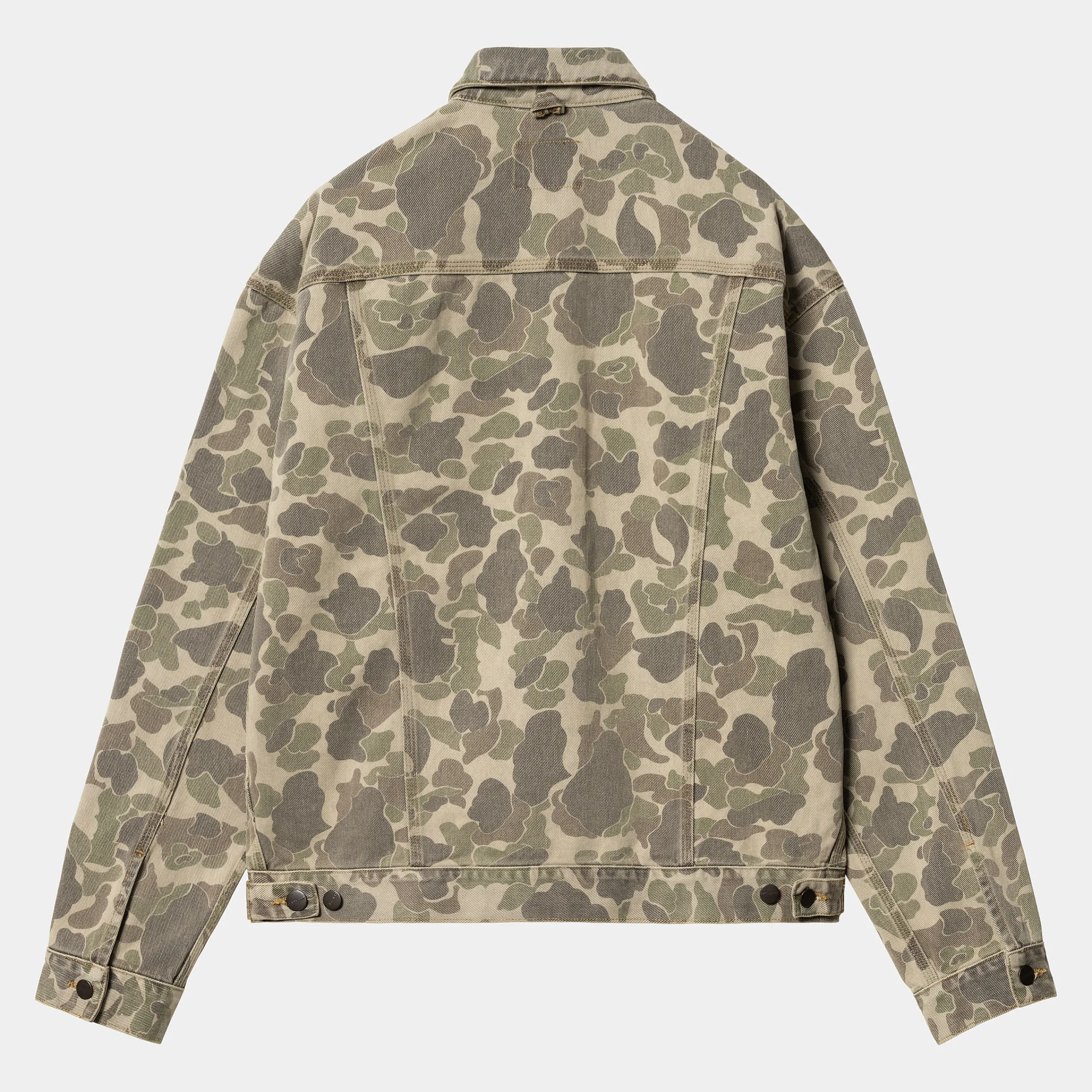 Jacken & Mäntel|Denim>Carhartt WIP Duck Helston Jacket Camo Duck, Black