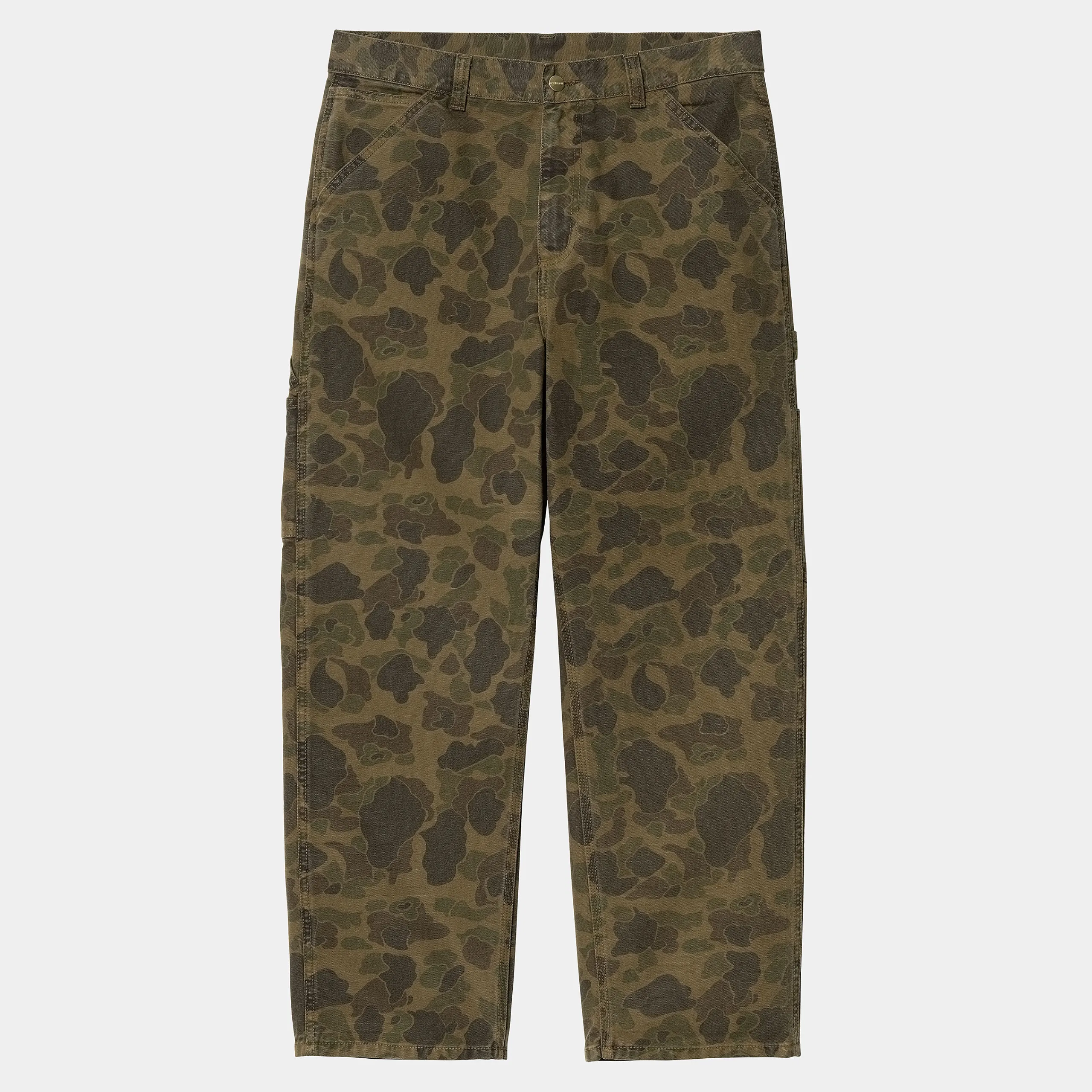 Hosen>Carhartt WIP Duck Single Knee Pant Camo Duck, Green / Office Green