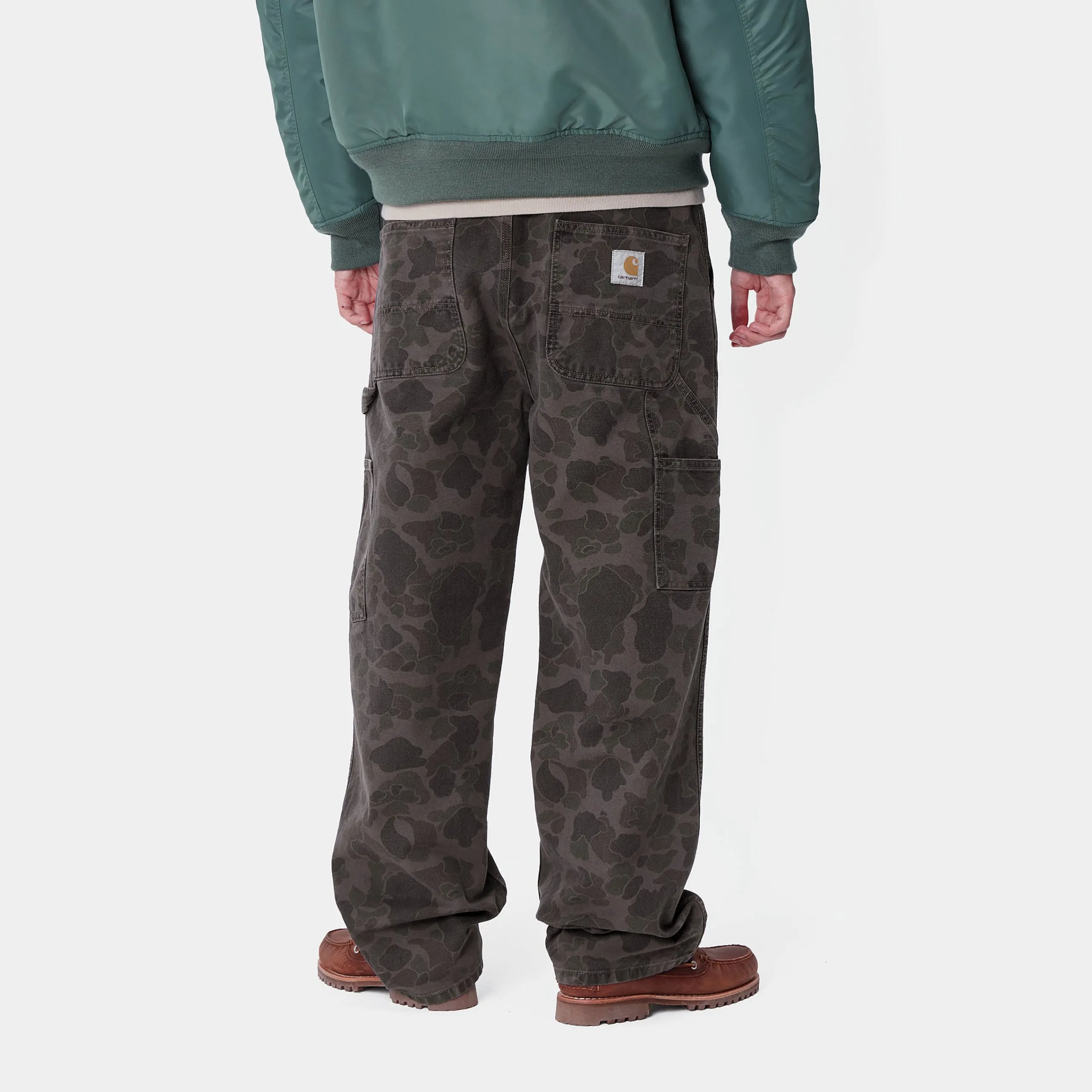 Hosen>Carhartt WIP Duck Single Knee Pant Camo Duck, Green / Graphite