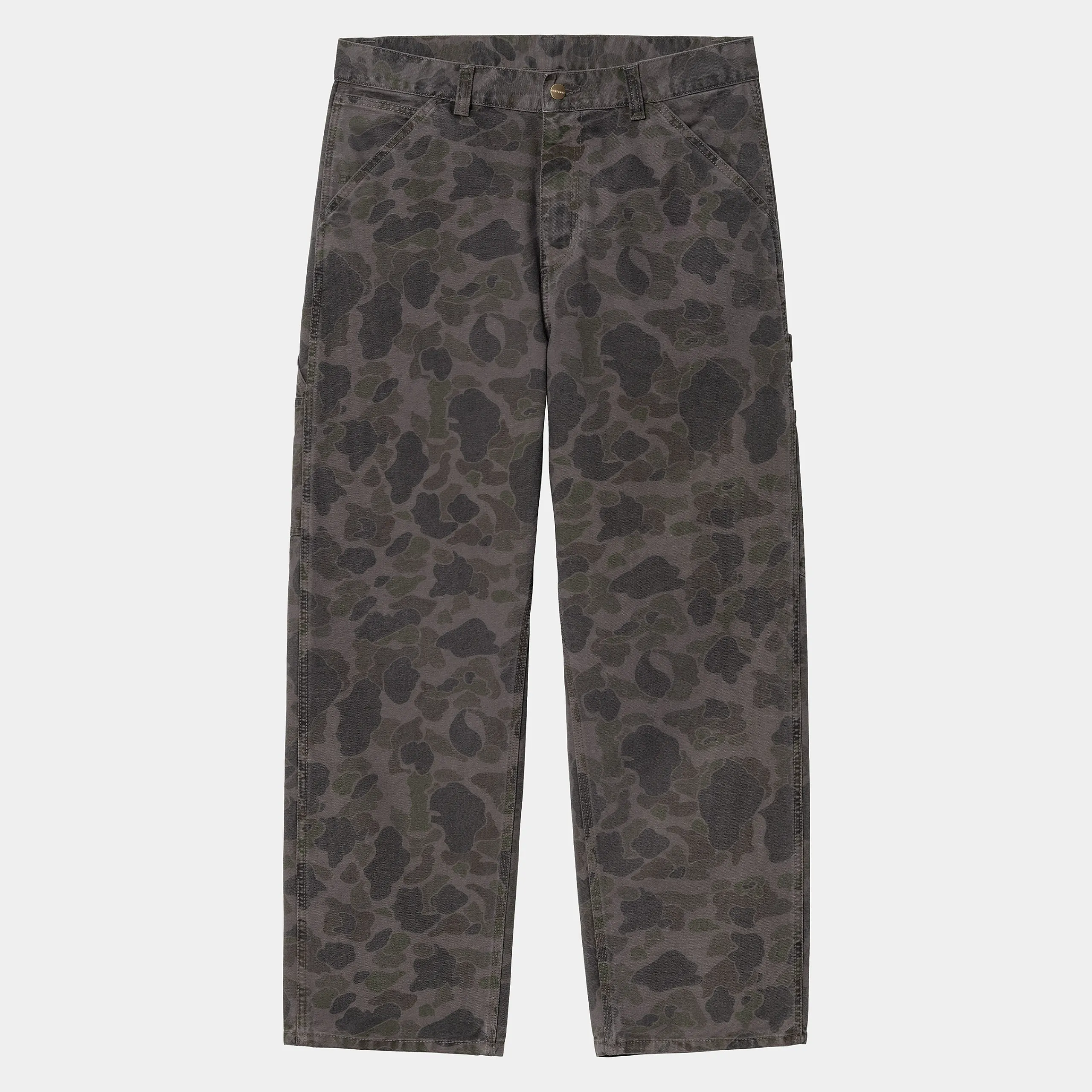 Hosen>Carhartt WIP Duck Single Knee Pant Camo Duck, Green / Graphite