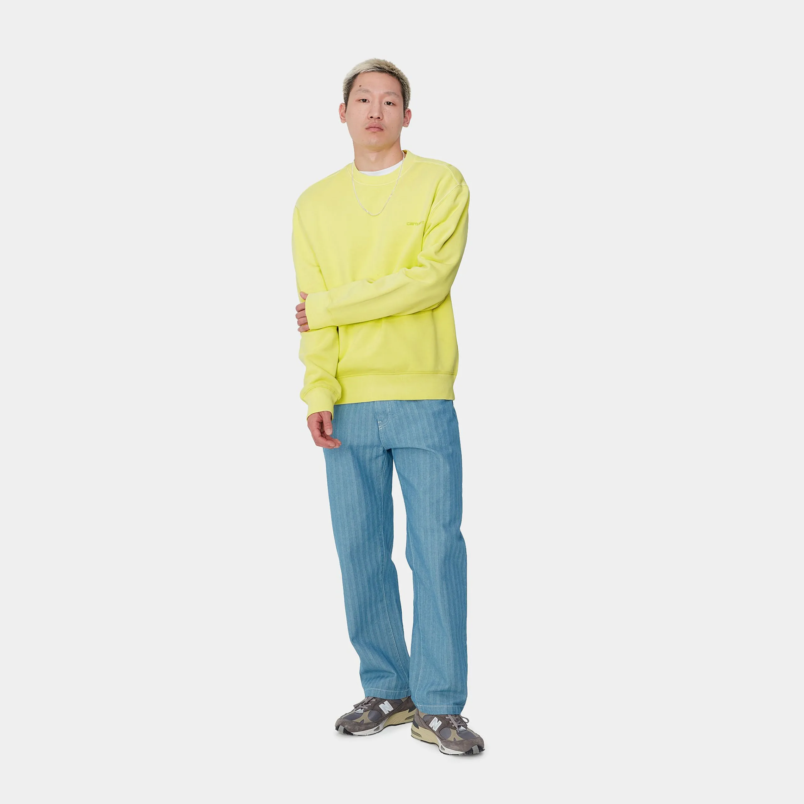 Sweats>Carhartt WIP Duster Script Sweat Arctic Lime