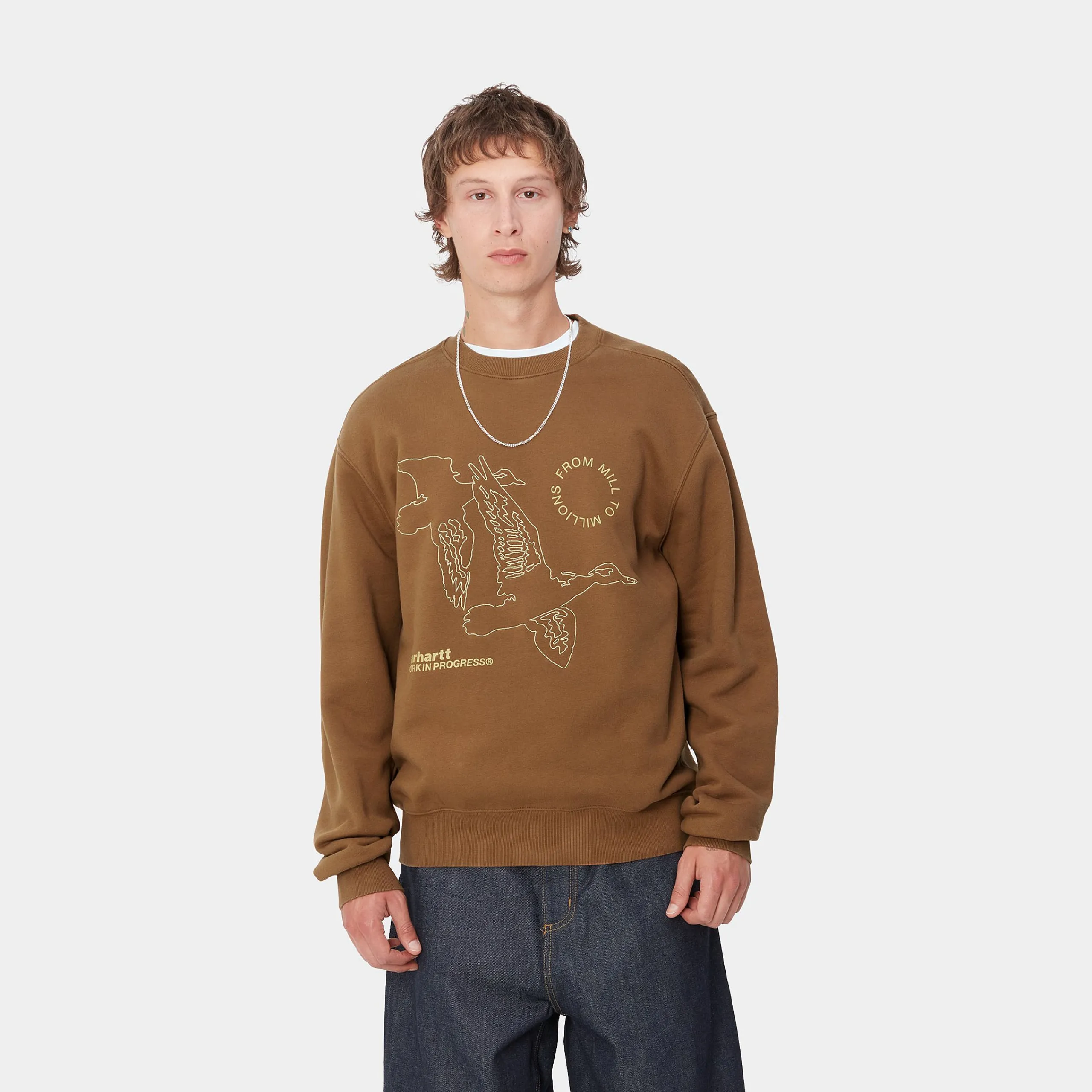 Sweats>Carhartt WIP Flying Ducks Sweat Hamilton Brown