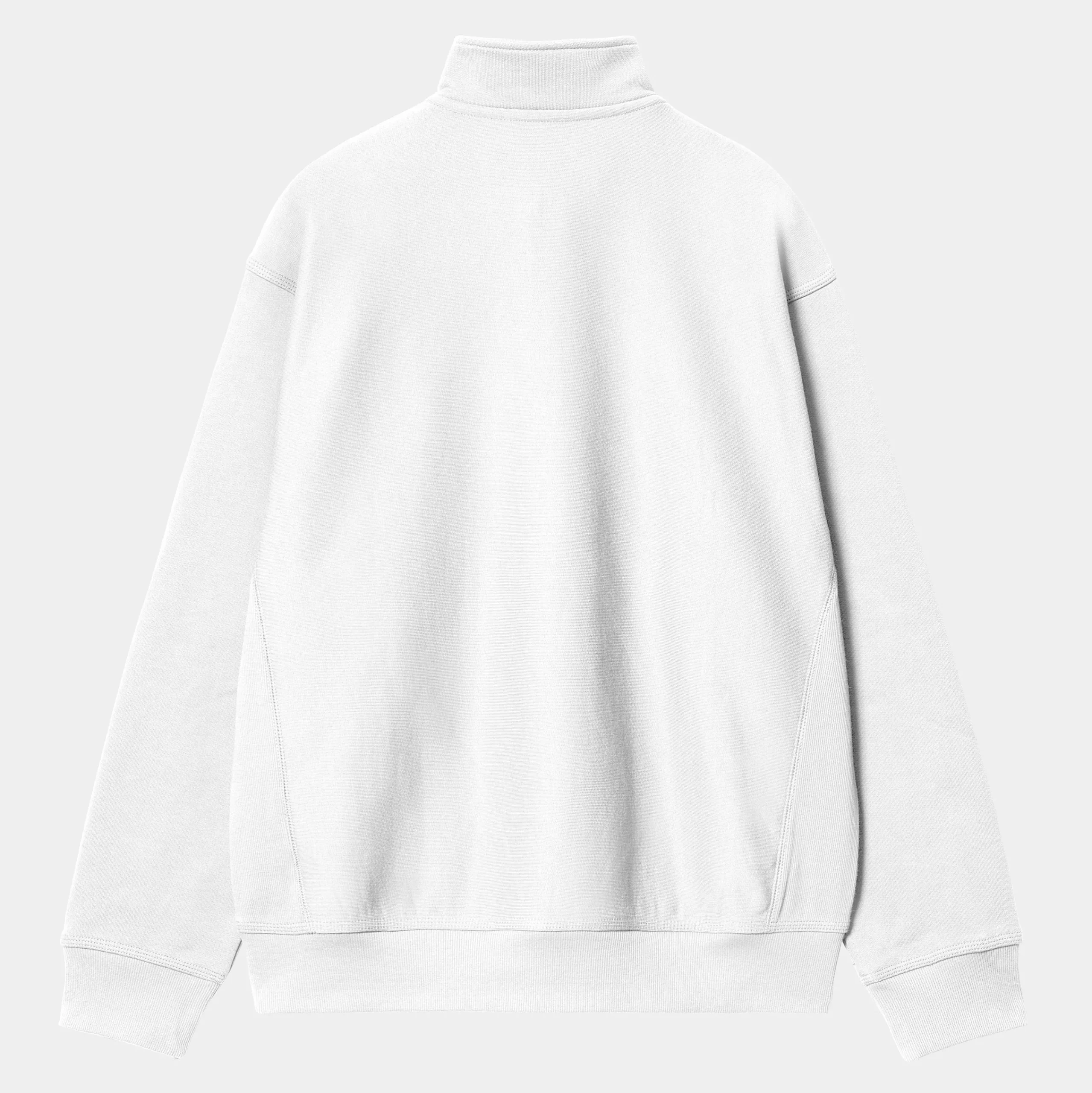 Sweats>Carhartt WIP Half Zip American Script Sweatshirt White