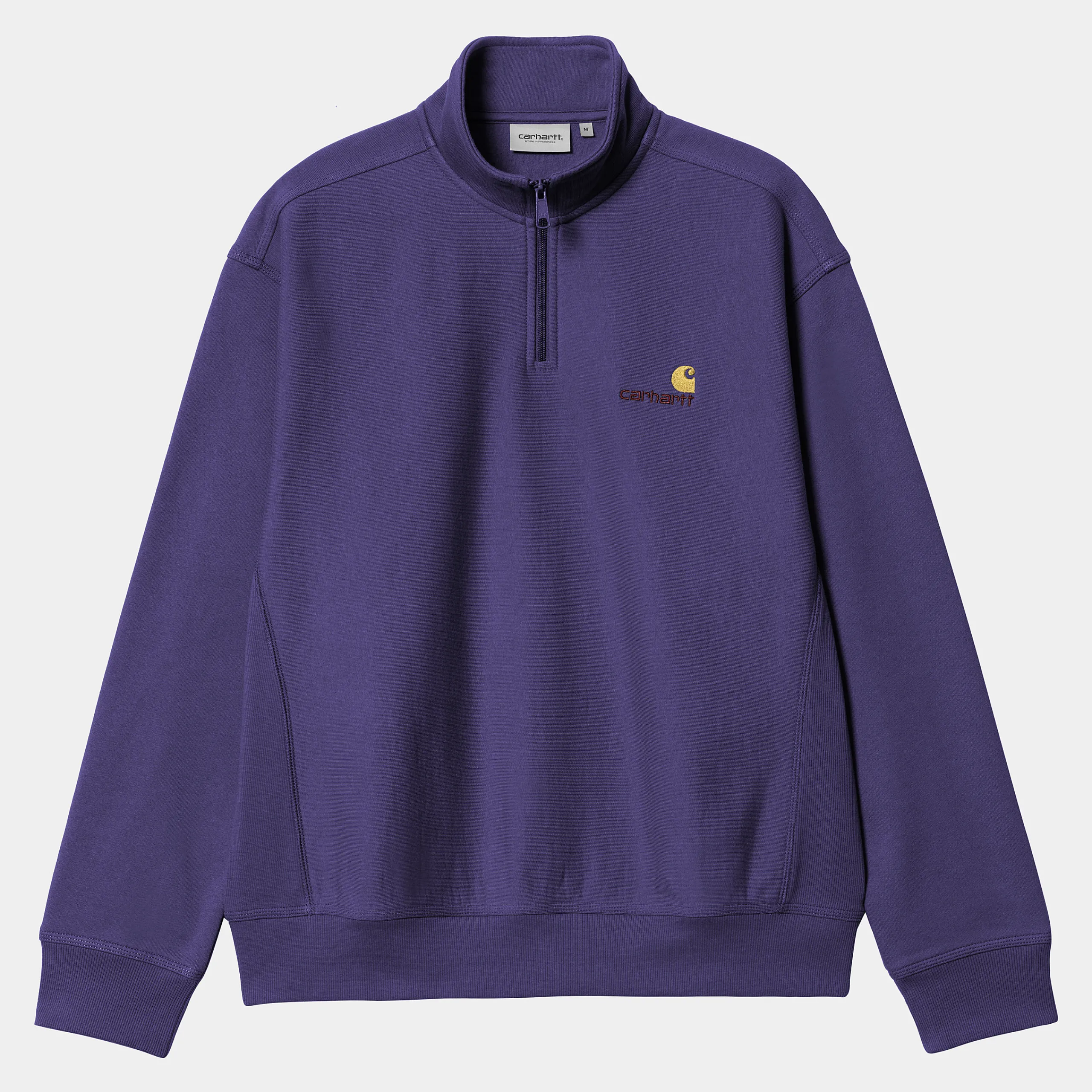Sweats>Carhartt WIP Half Zip American Script Sweatshirt Aura