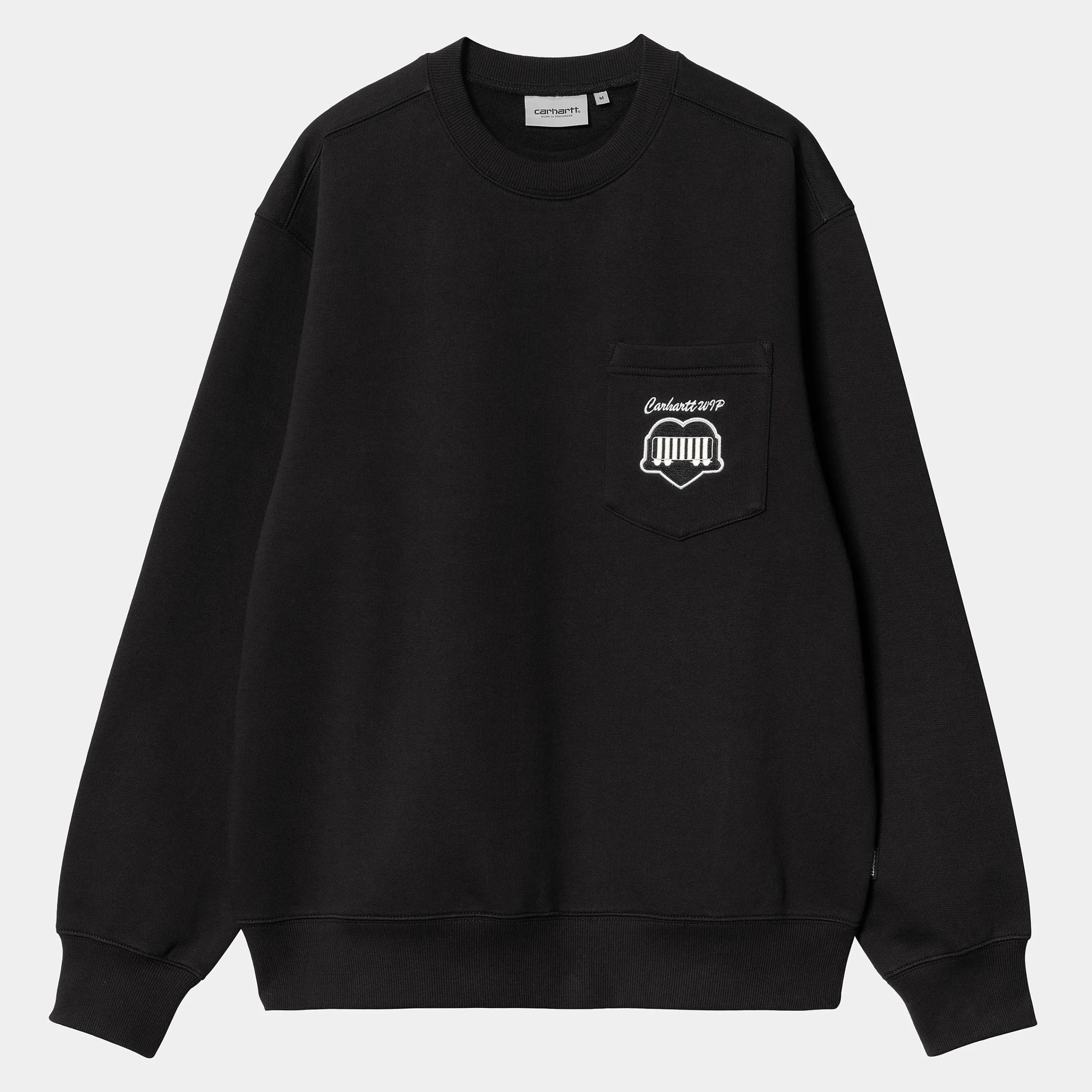 Sweats>Carhartt WIP Heart Train Pocket Sweat Black