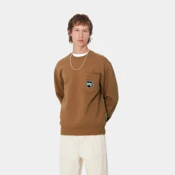 Sweats>Carhartt WIP Heart Train Pocket Sweat Hamilton Brown