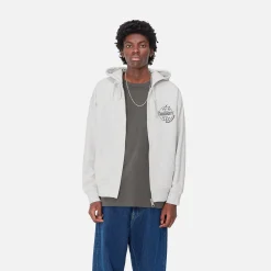 Sweats>Carhartt WIP Hooded Ablaze Jacket Ash Heather / Black