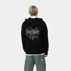 Sweats>Carhartt WIP Hooded Ablaze Jacket Black / Wax