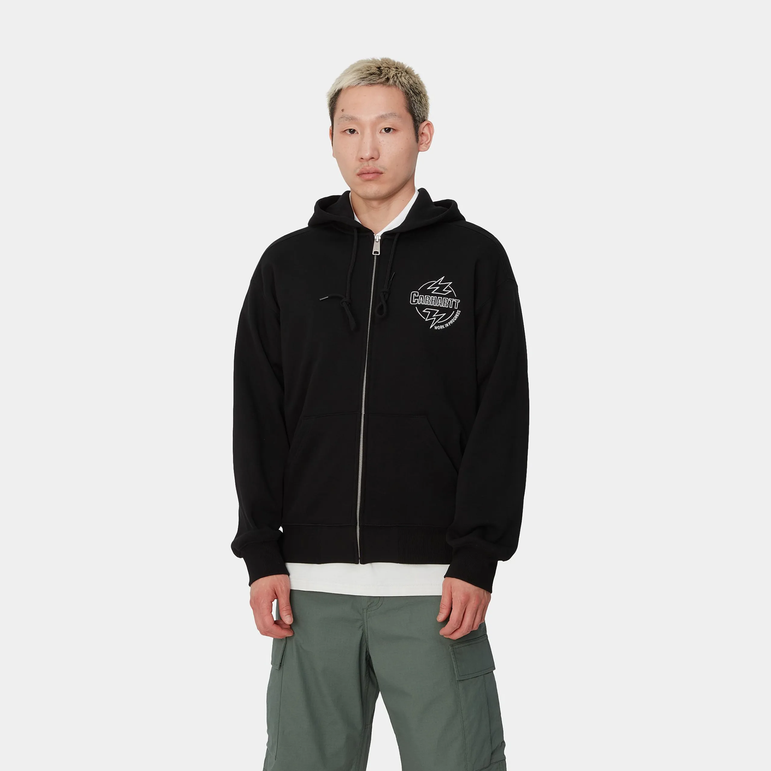 Sweats>Carhartt WIP Hooded Ablaze Jacket Black / Wax