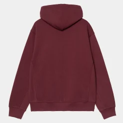 Sweats>Carhartt WIP Hooded American Script Jacket Malbec