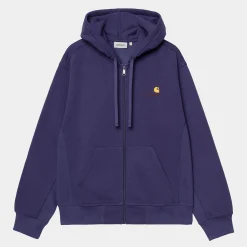 Sweats>Carhartt WIP Hooded American Script Jacket Aura