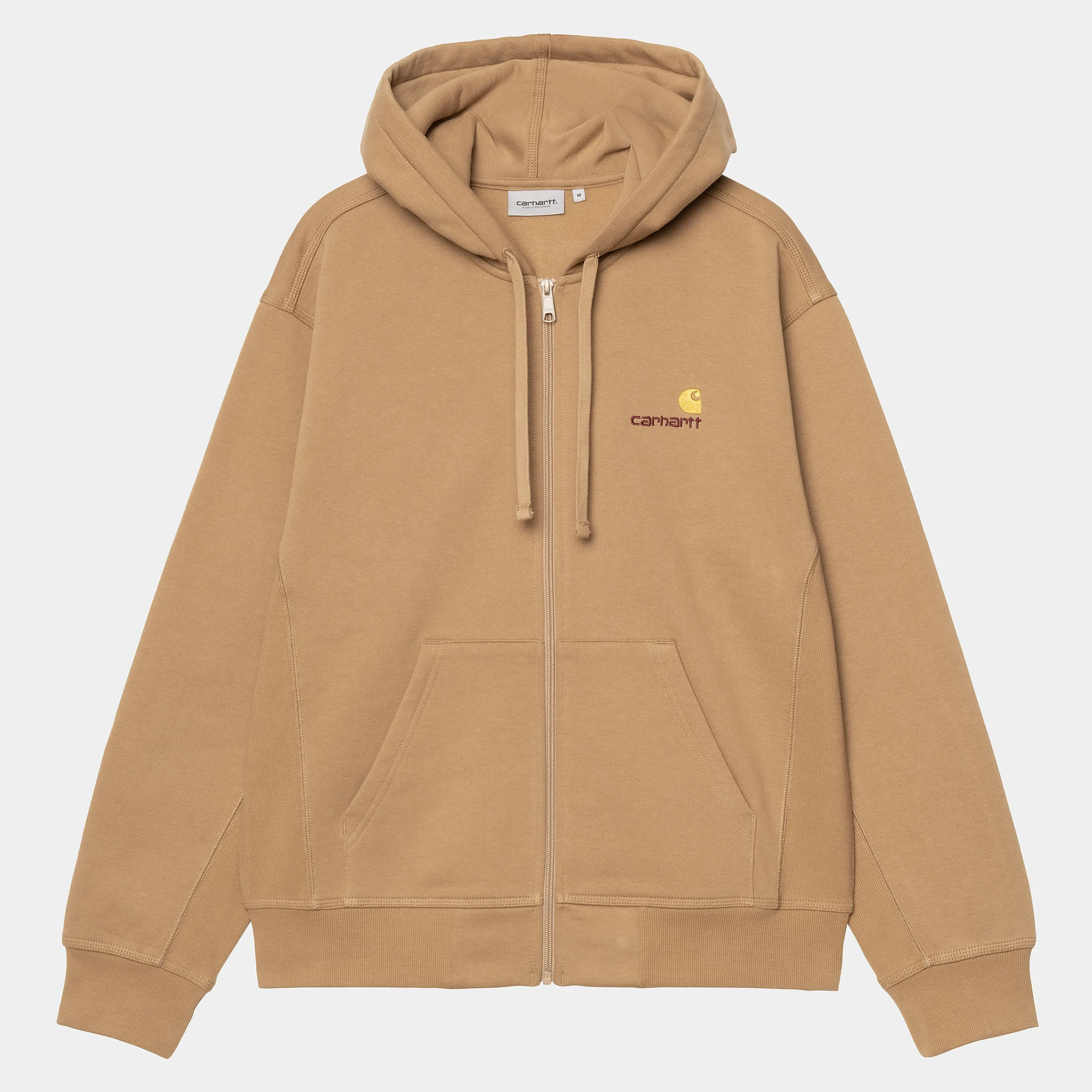 Sweats>Carhartt WIP Hooded American Script Jacket Peanut