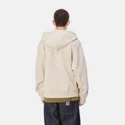 Sweats>Carhartt WIP Hooded American Script Jacket Moonbeam