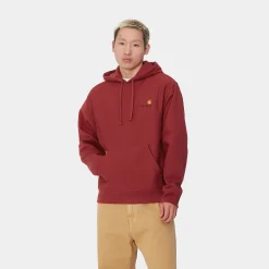 Sweats>Carhartt WIP Hooded American Script Sweatshirt Tuscany
