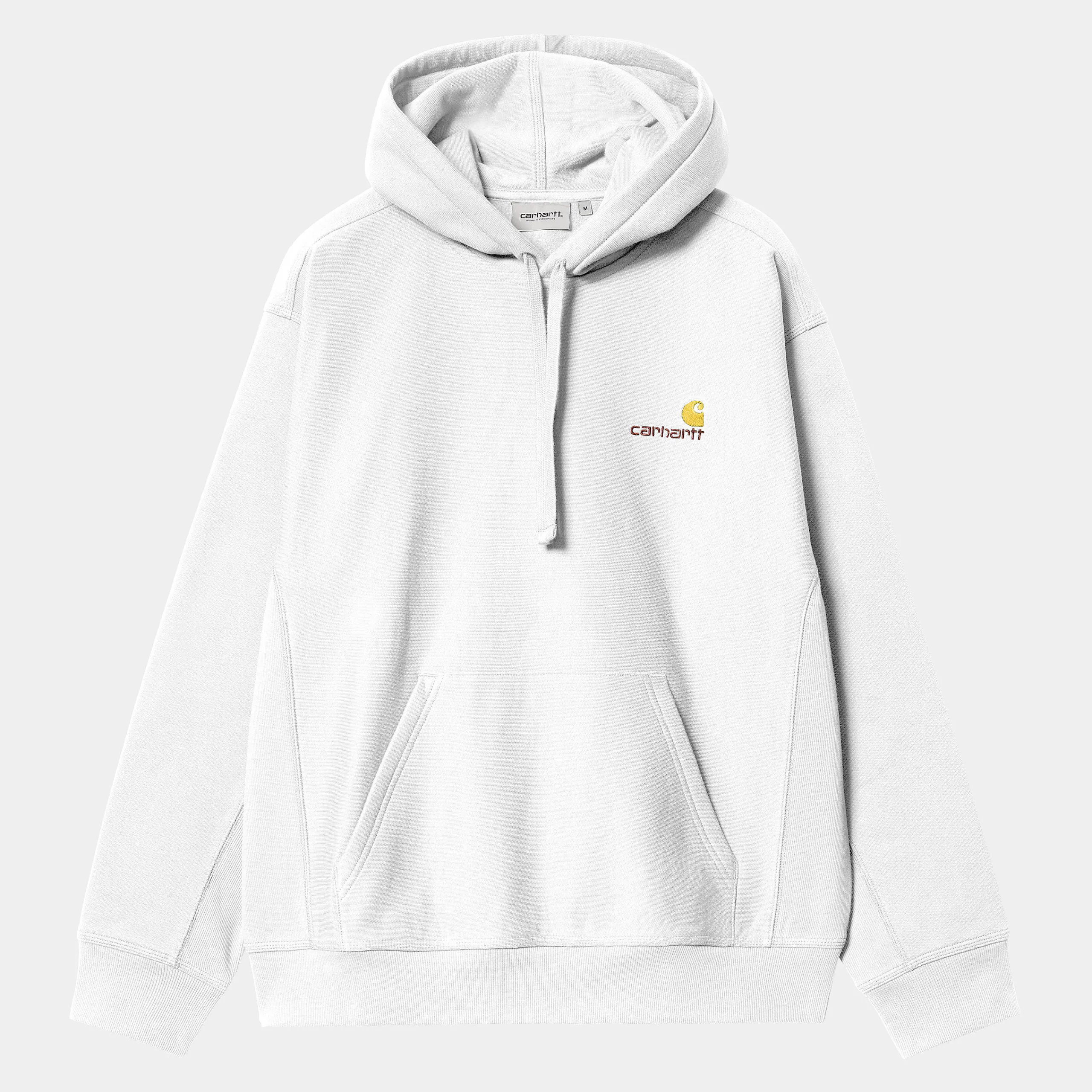 Sweats>Carhartt WIP Hooded American Script Sweatshirt White