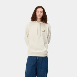 Sweats>Carhartt WIP Hooded American Script Sweatshirt Natural