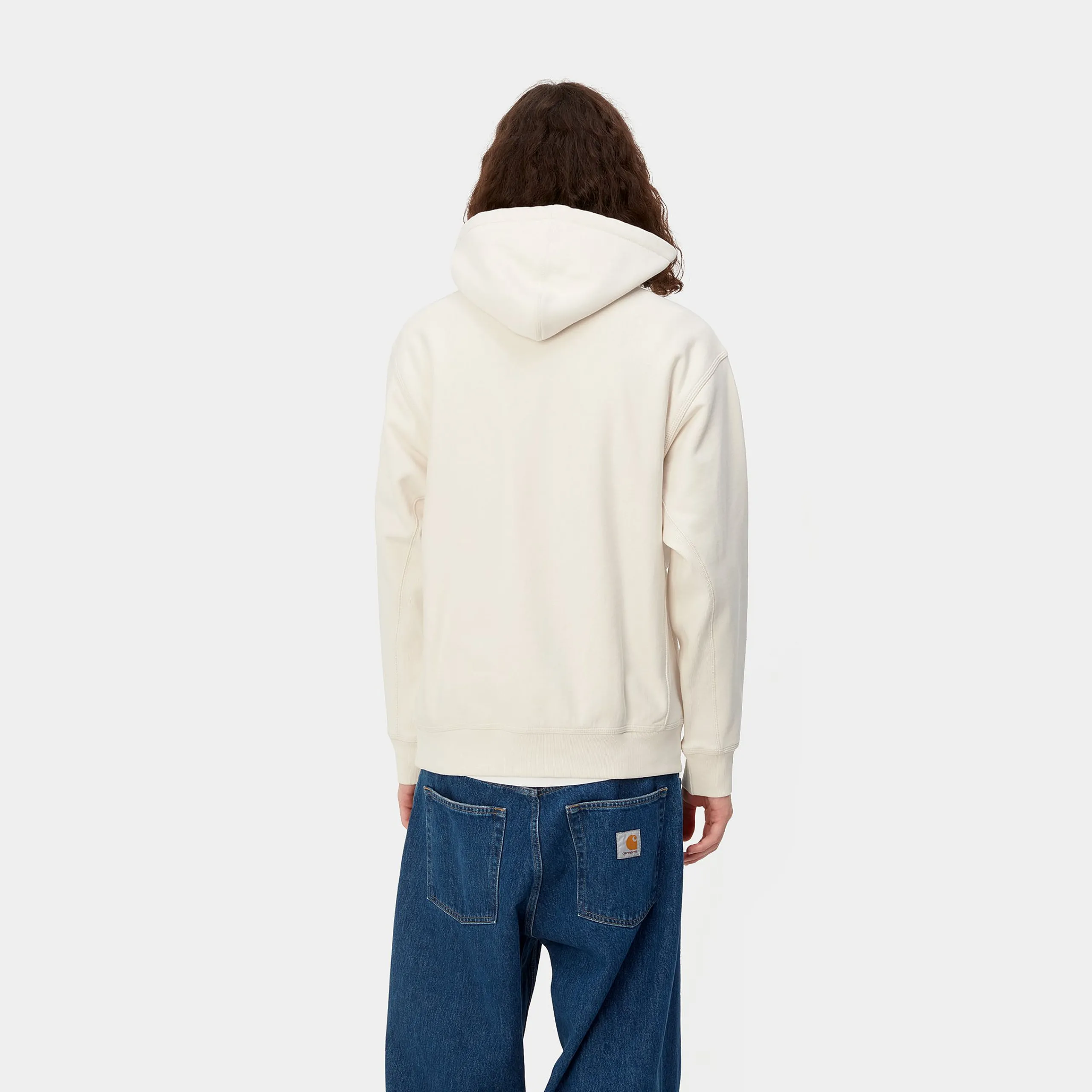 Sweats>Carhartt WIP Hooded American Script Sweatshirt Natural