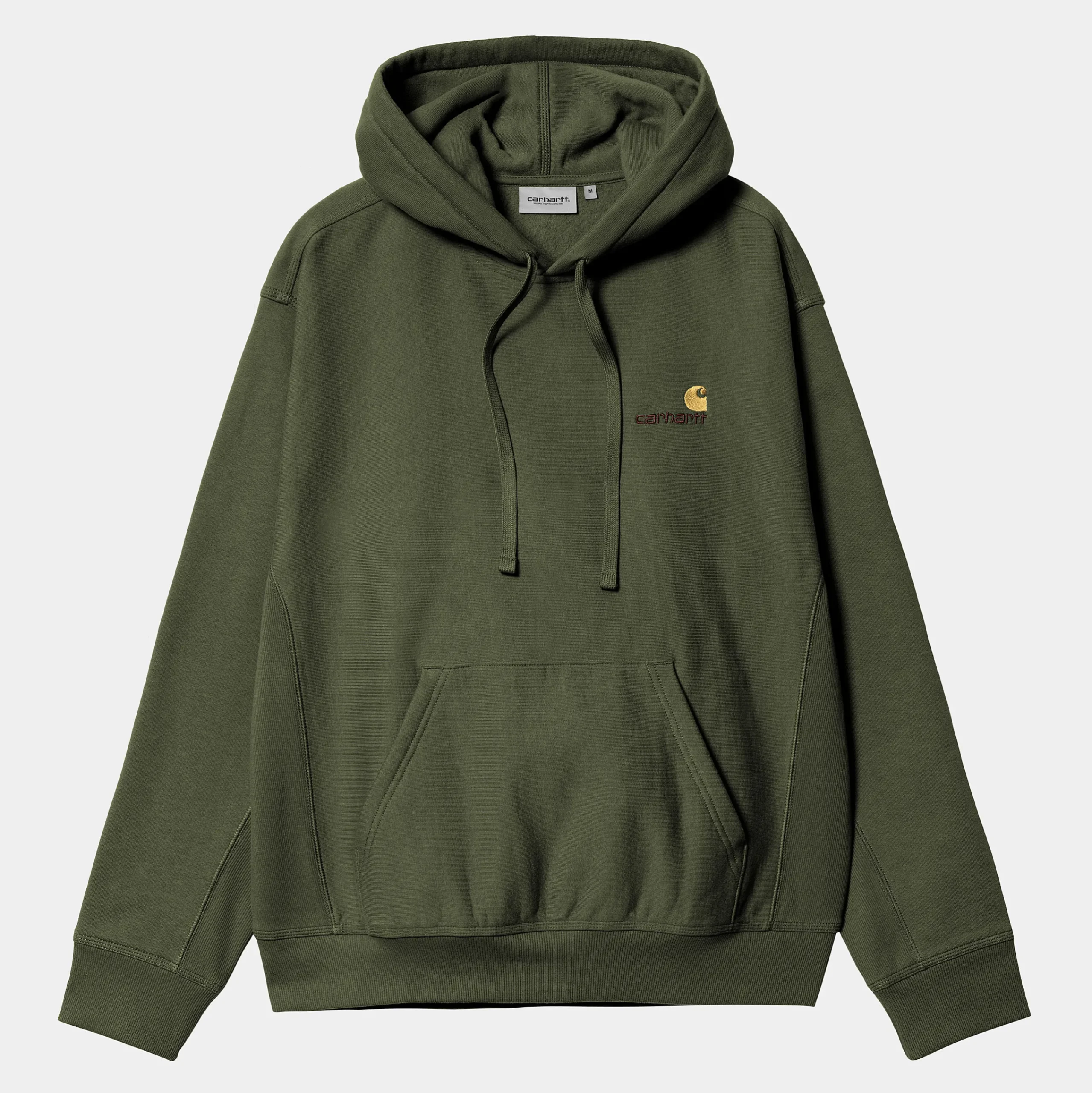 Sweats>Carhartt WIP Hooded American Script Sweatshirt Tarragon