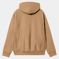 Sweats>Carhartt WIP Hooded American Script Sweatshirt Peanut