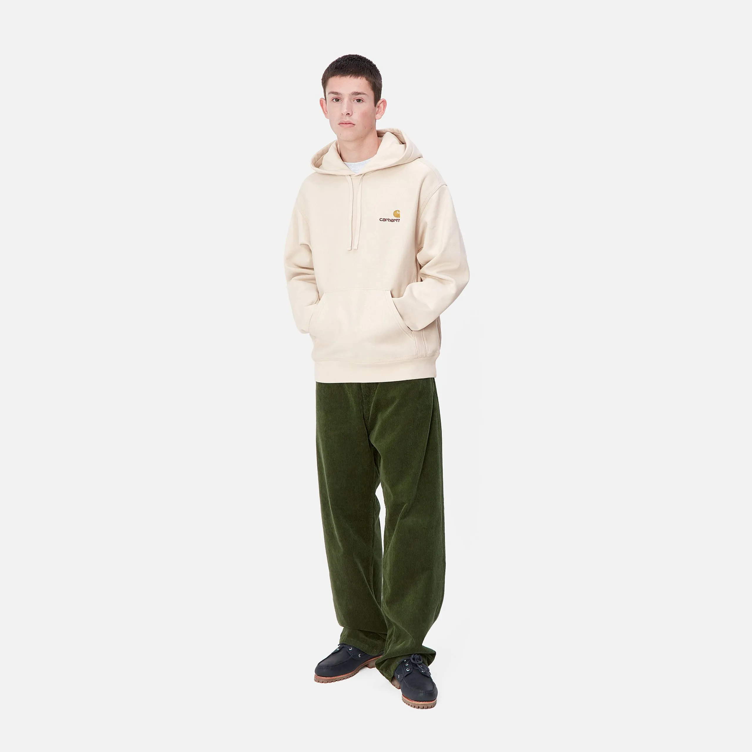 Sweats>Carhartt WIP Hooded American Script Sweatshirt Moonbeam